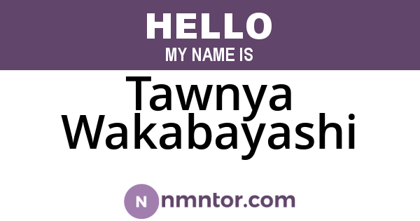 Tawnya Wakabayashi