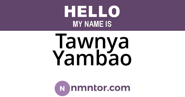 Tawnya Yambao