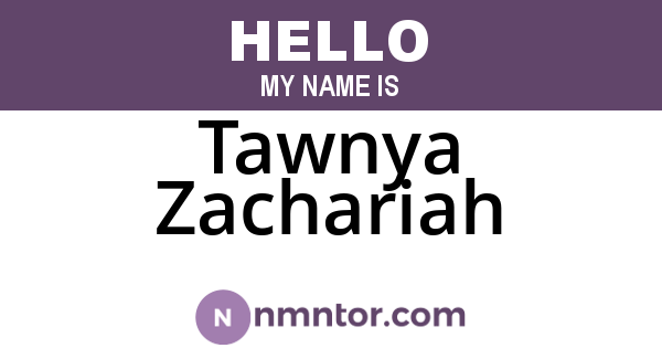 Tawnya Zachariah