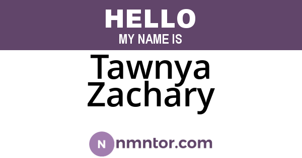 Tawnya Zachary