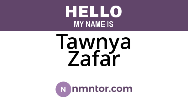 Tawnya Zafar