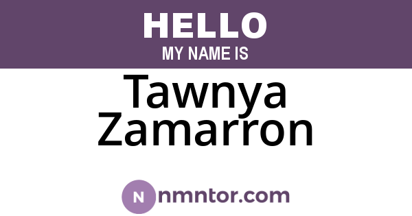 Tawnya Zamarron