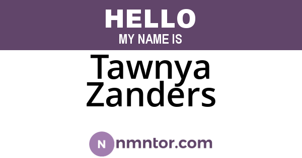 Tawnya Zanders