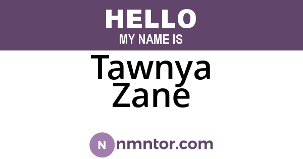 Tawnya Zane