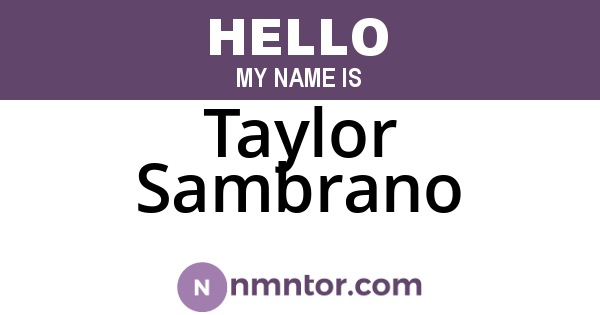 Taylor Sambrano