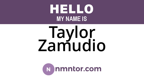 Taylor Zamudio