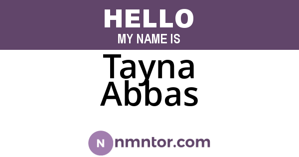 Tayna Abbas