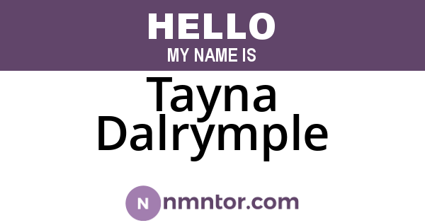 Tayna Dalrymple