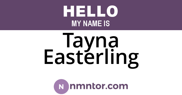 Tayna Easterling