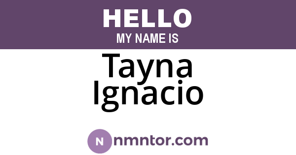 Tayna Ignacio