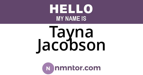 Tayna Jacobson