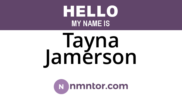 Tayna Jamerson