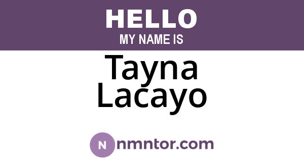 Tayna Lacayo