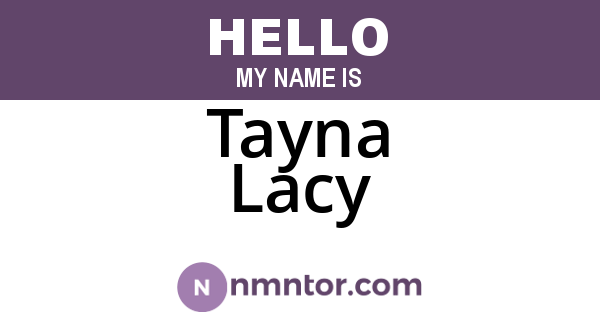 Tayna Lacy