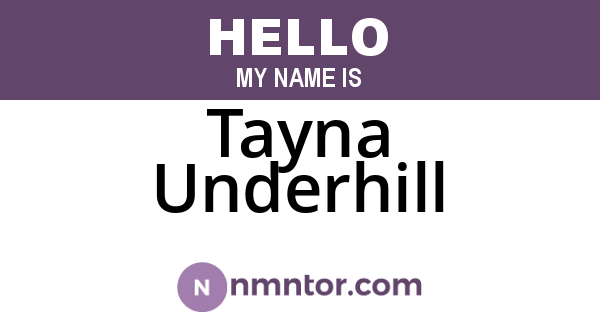 Tayna Underhill