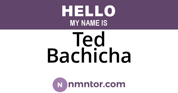 Ted Bachicha