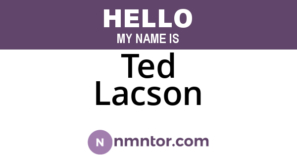 Ted Lacson