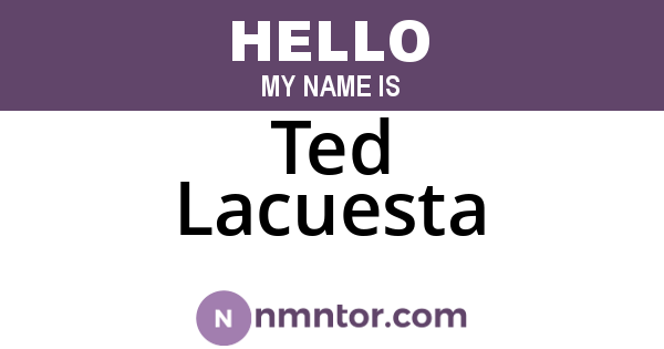 Ted Lacuesta