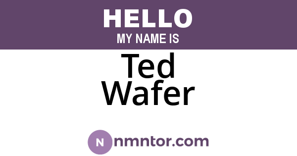 Ted Wafer