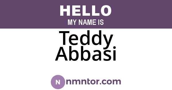 Teddy Abbasi