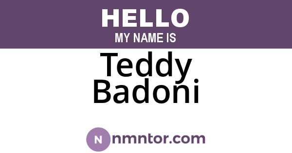 Teddy Badoni