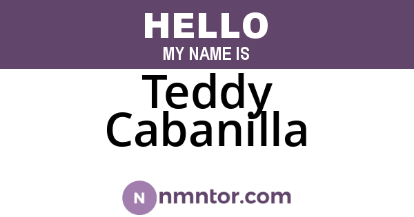 Teddy Cabanilla