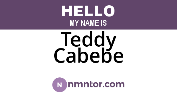 Teddy Cabebe