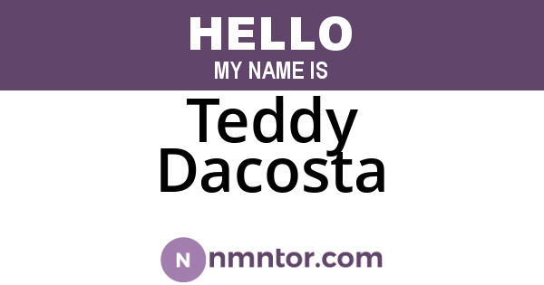 Teddy Dacosta