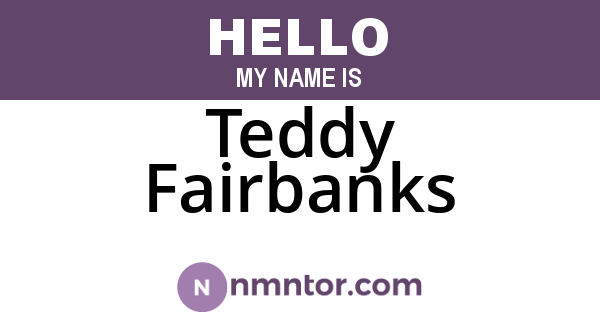 Teddy Fairbanks