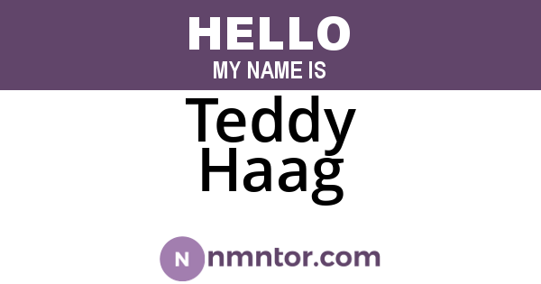 Teddy Haag