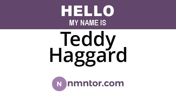 Teddy Haggard