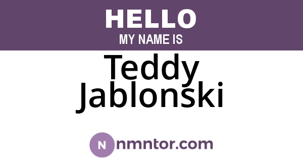 Teddy Jablonski