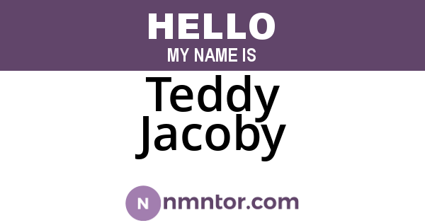 Teddy Jacoby