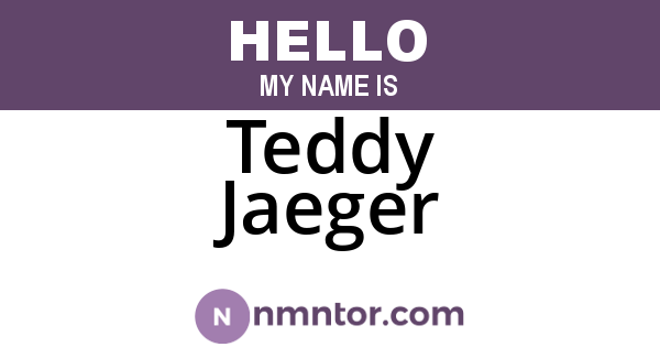 Teddy Jaeger