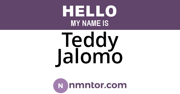 Teddy Jalomo