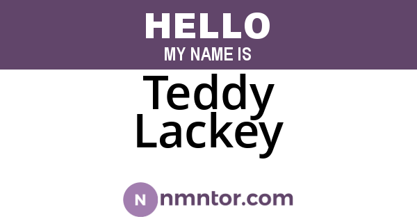 Teddy Lackey
