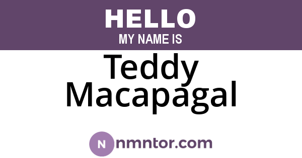 Teddy Macapagal