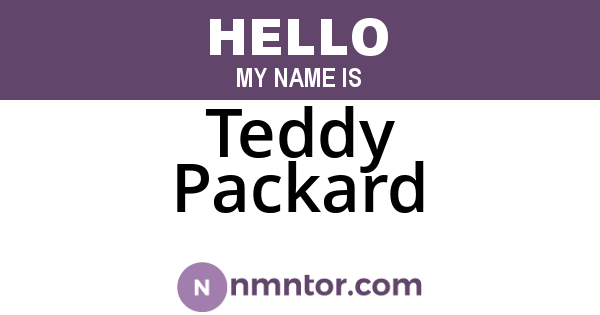Teddy Packard