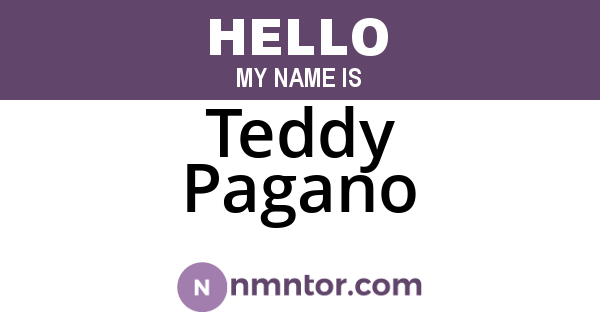 Teddy Pagano