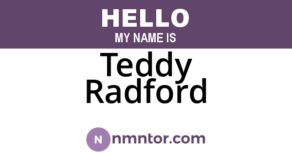 Teddy Radford