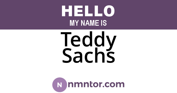 Teddy Sachs