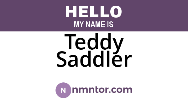 Teddy Saddler