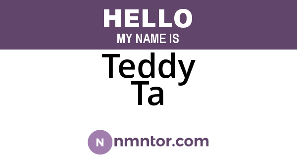 Teddy Ta