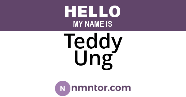 Teddy Ung