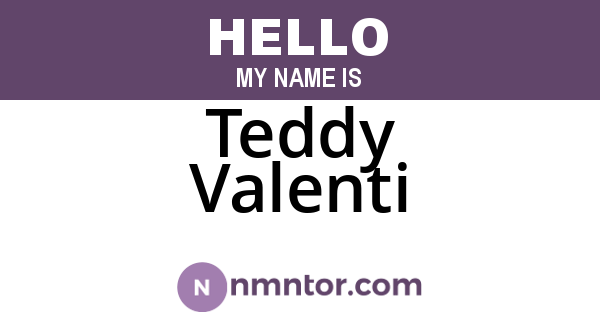 Teddy Valenti