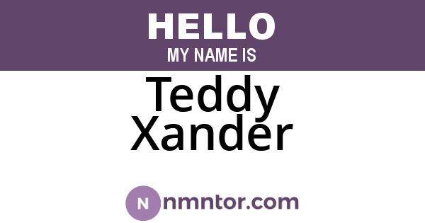 Teddy Xander