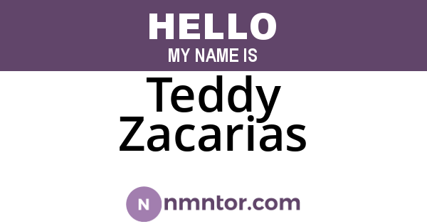 Teddy Zacarias
