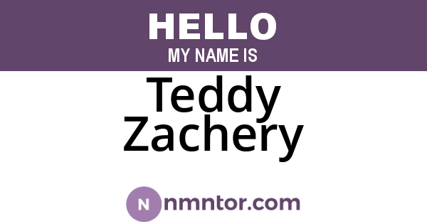Teddy Zachery