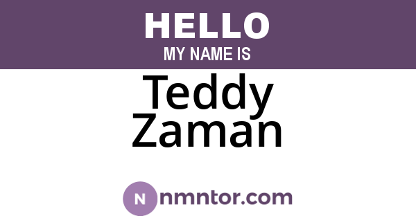 Teddy Zaman