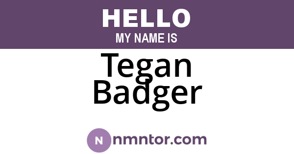 Tegan Badger